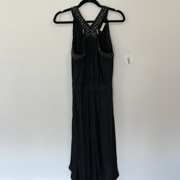 Ramy Brook Autumn Studded Cross Neck Dress Black - Picture 4 of 9